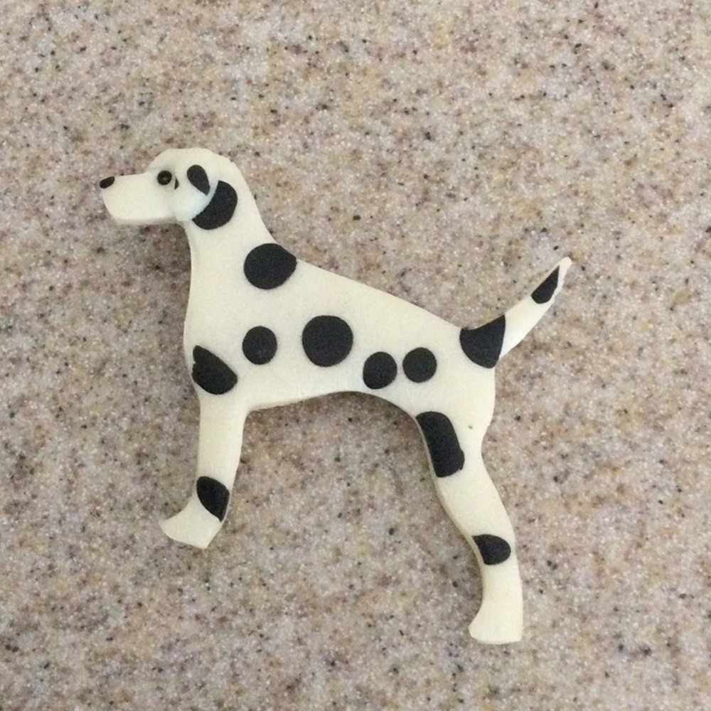 Dalmatian Dog Figurine - Black and White